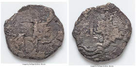 Charles II "Consolacion" Cob 8 Reales 1678 P-E XF (Shipwreck Effect), Potosi mint, KM26, Cal-711. 20.04gm. Accompanied by photo-copy of COA and Mendel...