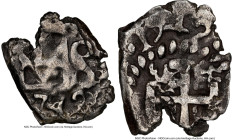 Philip V Cob 1/2 Real 1742-P VF Details (Planchet Flaw) NGC, Potosi mint, KM27a, Cal-318. 1.61gm. 2 dates visible. A solid piece, showing a full weigh...