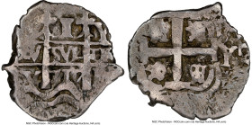 Philip V Cob Real 1717 P-Y VF35 NGC, Potosi mint, KM28, Cal-576. 2.67gm. Inexplicably low weight despite no indication of clipping of surface damage. ...