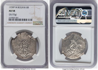 Philip V Cob 8 Reales 1739 P-M AU58 NGC, Potosi mint, KM31a, Cal-1577. 26.93gm. HID09801242017 © 2024 Heritage Auctions | All Rights Reserved www.HA.c...