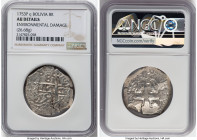 Ferdinand VI Cob 8 Reales 1753 P-q AU Details (Environmental Damage) NGC, Potosi mint, KM40, Cal-524. 26.68gm. HID09801242017 © 2024 Heritage Auctions...