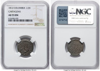 War of Independence "Cartagena" 1/2 Real 1812 AU55 Brown NGC, KM-D2. Scarce Siege issue. HID09801242017 © 2024 Heritage Auctions | All Rights Reserved...