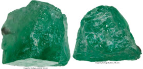 "Atocha" Shipwreck Emerald (3.07 carat), 0.62gm. Mel Fisher's Research Database: Tag# CCC-56232 (Found 07/01/1998). Sold with Mel Fisher green velvet ...