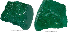 "Atocha" Shipwreck Emerald (3.20 carat), 0.63gm. Mel Fisher's Research Database: Tag# CCC-60631 (Found 08/13/1996). Sold with Mel Fisher green velvet ...