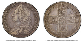 George II "Lima" 1/2 Crown 1746 VF35 PCGS, KM584.3, S-3695A. Lima below bust. The "LIMA" coins of George II, minted in 1745-1746, were made from silve...