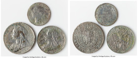 Victoria 3-Piece Lot of Uncertified "S.S. Elingamite" Assorted Issues VF (Shipwreck Effect), 1) Half Crown 1900, KM782, S-3938. 13.98gm 2) Florin 1900...