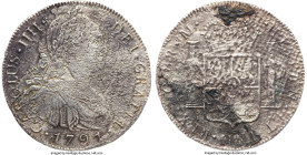 Charles IV "Rum Runner" 8 Reales 1791 NG-M XF (Shipwreck Effect), Nueva Guatemala mint, KM53. 22.8gm. Accompanied by COA. Salvaged from the "Rum Runne...