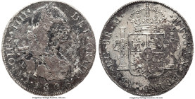 Charles IV "Rum Runner" 8 Reales 1806 NG-M AU (Shipwreck Effect), Nueva Guatemala mint, KM53. 26.1gm. Accompanied by COA. Salvaged from the "Rum Runne...