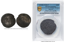 Charles & Johanna "Early Series" 4 Reales ND (1538-1541) M-P VF Details (Environmental Damage) PCGS, Mexico City mint, Cal-123. 12.78gm. Despite the s...