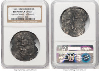 Philip II - Philip III "Nuestra Señora del Rosario" Cob 8 Reales ND (1556-1622) Shipwreck Effect NGC, Mexico City mint. Salvaged from the "Nuestra Señ...