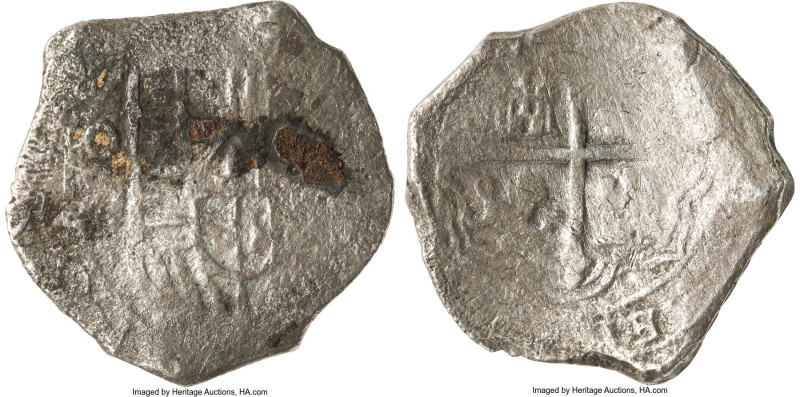 Philip IV "Spice Islands Wreck" Cob 8 Reales 1628/7 Mo-D XF (Shipwreck Effect), ...