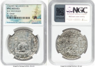 Philip V "Saint - Géran" 8 Reales 1742 Mo-MF UNC Details (Sea Salvaged) NGC, Mexico City mint, KM103, Cal-1461. 26.58gm. Accompanied by COA. Salvaged ...