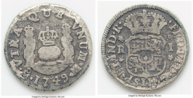 Ferdinand VI "El Cazador" Real 1749 Mo-M Genuine, Mexico City mint, KM76.1, Cal-187. 2.78gm. Accompanied by COA. Salvaged from the "El Cazador" Shipwr...