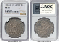 Ferdinand VI 8 Reales 1756 Mo-MM MS61 NGC, Mexico City mint, KM104.2, Cal-491. Sought-after in this Mint State preservation. HID09801242017 © 2024 Her...