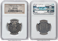 Charles III "El Cazador" 2 Reales 1774 Mo-FM Genuine NGC, Mexico City mint, KM88.2, Cal-660. Salvaged from the "El Cazador" Shipwreck (sunk in 1784 of...