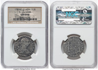 Charles III "El Cazador" 2 Reales 1783 Mo-FF Genuine NGC, Mexico City mint, KM88.2, Cal-673. Salvaged from the "El Cazador" Shipwreck (sunk in 1784 of...