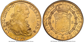 Charles IV gold 8 Escudos 1796/5 Mo-FM AU53 NGC, Mexico City mint, KM159, Cal-1635. HID09801242017 © 2024 Heritage Auctions | All Rights Reserved www....