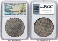 Utrecht. Provincial "Hollandia" Ducaton (Silver Rider) 1742/1 UNC Details (Sea Salvaged) NGC, KM92.1, Dav-1832. Salvaged from the "Hollandia" (sunk in...