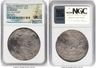 West Friesland. Provincial "Hollandia" Ducaton (Silver Rider) 1742-Rooster XF Details (Sea Salvaged) NGC, KM127.1, Dav-1834. Salvaged from the "Hollan...