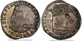 Zeeland. "Zuytdorp" Provincal 6 Stuivers (Hoedjesschelling) 1711 AU Details (Cleaned, Planchet Flaw) NGC, Middelburg mint, KM50. Type III. 4.87gm. Acc...