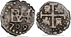 Philip V Cob 1/2 Real 1709-L VF30 NGC, Lima mint, KM30, Cal-138. 1.51gm. A very round and well-struck piece. HID09801242017 © 2024 Heritage Auctions |...