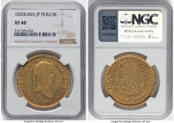 Ferdinand VII gold 8 Escudos 1820 LM-JP XF40 NGC, Lima mint, KM129.1, Cal-1767. HID09801242017 © 2024 Heritage Auctions | All Rights Reserved www.HA.c...