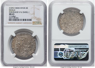 Ferdinand V & Isabel I 4 Reales ND (1474-1504) S-D MS65 NGC, Seville mint, Cal-560. 13.68gm. Square D Assayer. A highly coveted Gem level preservation...