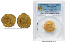Philip III gold Cob 2 Escudos ND (1598-1612) S-B AU55 PCGS, Seville mint, Cal-1050. 6.76gm. OMNIVM type. HID09801242017 © 2024 Heritage Auctions | All...