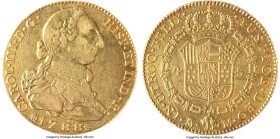 Charles III gold 4 Escudos 1788 M-M XF (Ex-Jewelry), Madrid mint, KM418.1a, Cal-1795. 12.65gm. Accompanied by Maritime Exploration COA where it states...