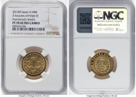 Felipe VI gold Proof "2 Escudos of Felipe III - Numismatic Jewels" 100 Euros 2015-M PR70 Ultra Cameo NGC, Madrid mint, KM1363. HID09801242017 © 2024 H...