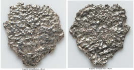 "Atocha" Cob Reales ND Fragment (Shipwreck Effect), 1.76gm. Mel Fisher's Research Database: CCC-50336 (Found 09/15/2000). Salvaged from the "Nuestra S...