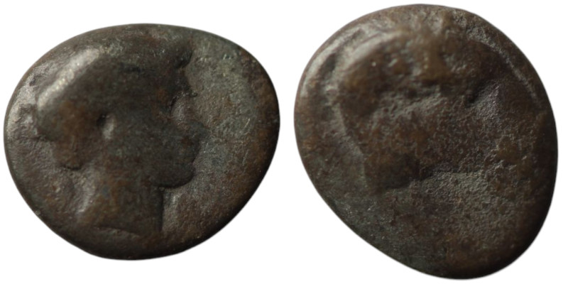 CARIA. Kasolaba. (4th century BC)
AR Hemiobol (8mm, 0,35g)