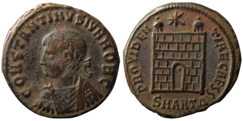Constantine II, Caesar (AD 316-337). Antioch
AE Follis (20mm, 2,65g)