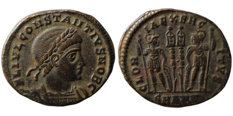Constantius II, Caesar (AD 324-337). Antioch
AE Follis (18mm, 2,24g)