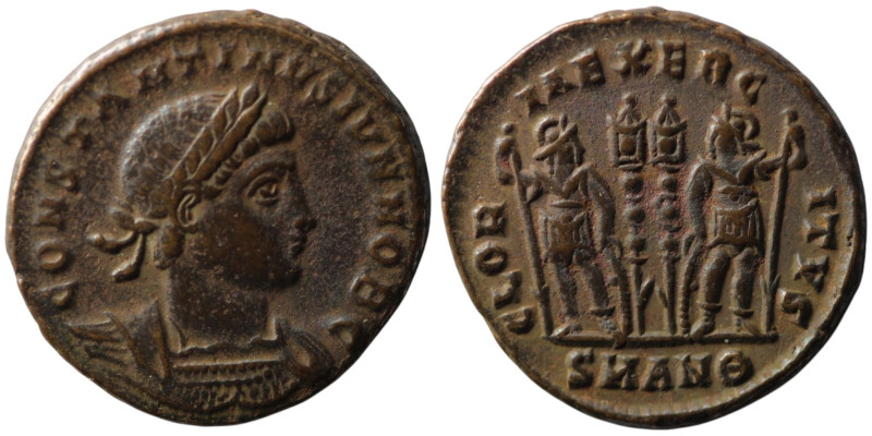 Constantine II, Caesar (AD 316-337). Antioch
AE Follis (18mm, 2,64g)