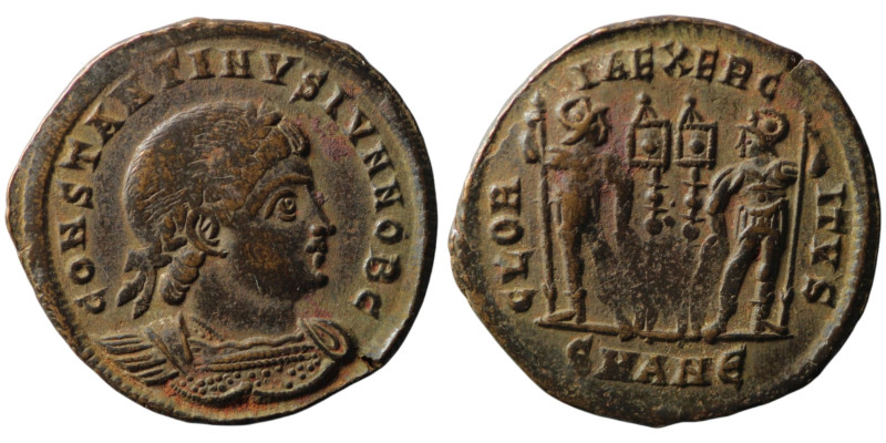 Constantine II, Caesar (AD 316-337). Antioch
AE Follis (19mm, 1,76g)