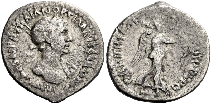 Trajan augustus, 98–117 

Quinarius 114-117, AR 14 mm, 1.42 g. IMP CAES NER TR...