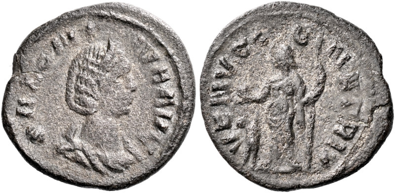 Salonina, wife of Gallienus 

Quinarius 260-268, Billon 14 mm, 1.27 g. SALONIN...