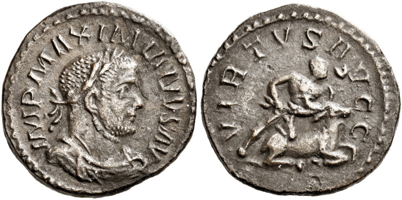 Maximianus Herculius, 286–305 

Quinarius 290, Billon 15 mm, 1.49 g. IMP MAXIM...