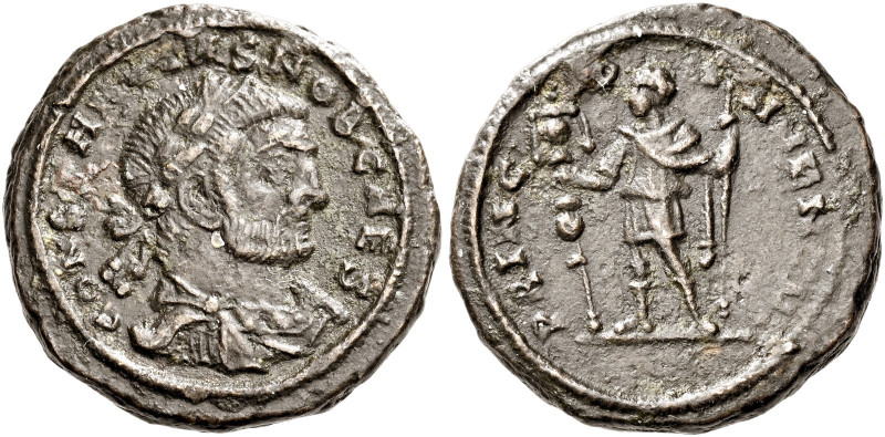 Constantius I caesar, 293–305 

Quinarius 293-294, Billon 15 mm, 2.65 g. CONST...
