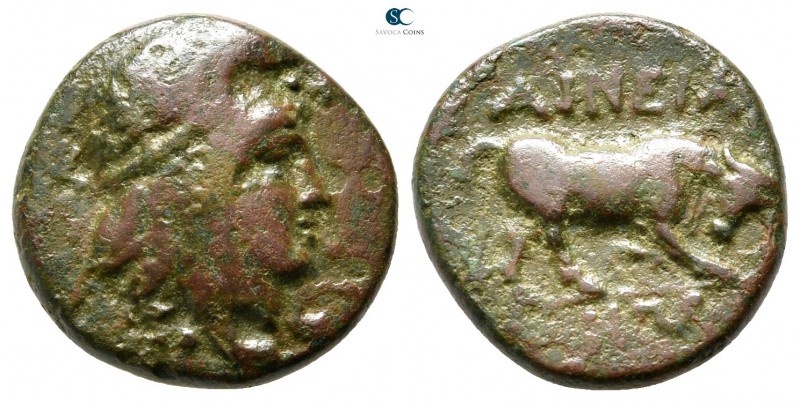 Macedon. Aeneia 400-350 BC. 
Bronze Æ

15 mm., 3,81 g.



very fine