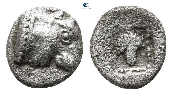 Macedon. Dikaia 450-420 BC. 
Hemiobol AR

7 mm., 0,41 g.



nearly very f...