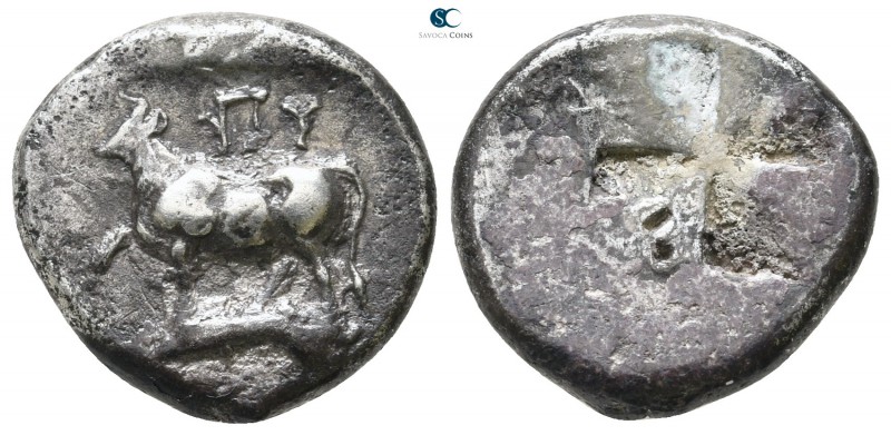 Thrace. Byzantion circa 411-387 BC. 
Drachm AR

17 mm., 5,20 g.



nearly...