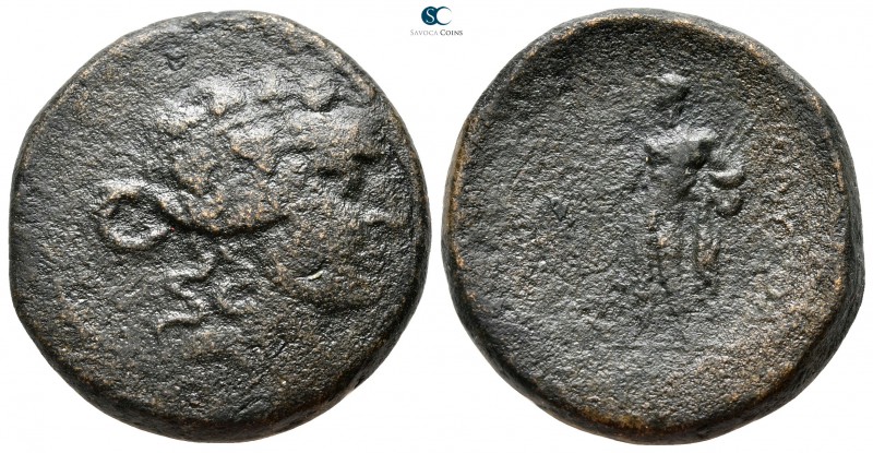 Thrace. Maroneia 189-145 BC. 
Bronze Æ

28 mm., 15,59 g.



very fine