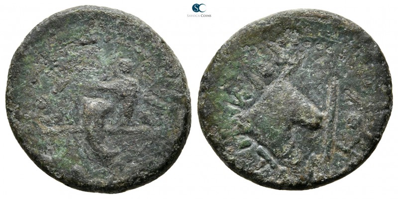 Kings of Thrace. Rhoemetalkes I 11 BC-AD 12. 
Bronze Æ

19 mm., 3,51 g.


...