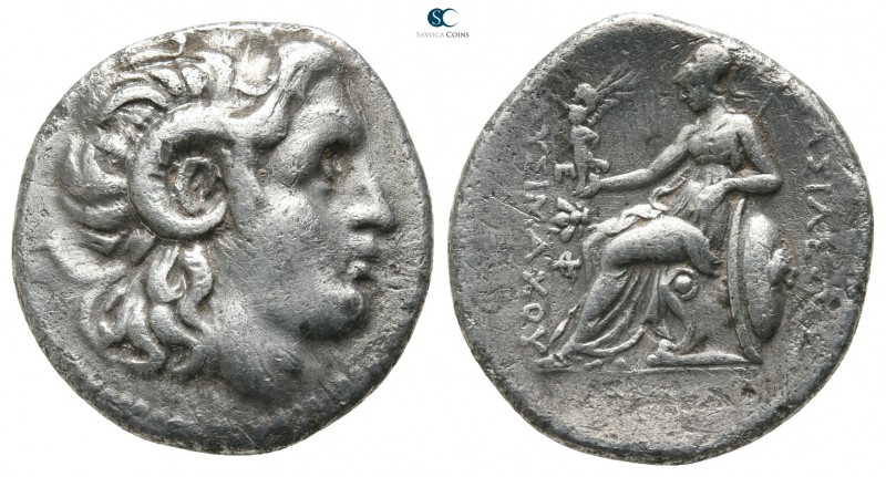 Kings of Thrace. Ephesos. Macedonian. Lysimachos 305-281 BC. 
Drachm AR

18 m...