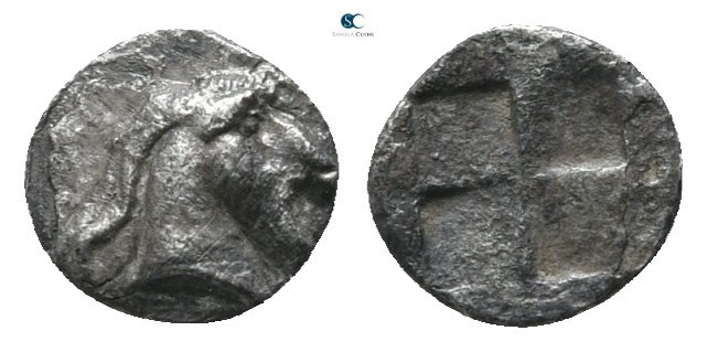 Thraco-Macedonian Tribes. Mygdones or Krestones circa 490-485 BC. 
Tetartemorio...