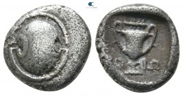 Boeotia. Federal Coinage. Thebes. 395-387 BC. Hemidrachm AR