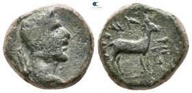 Asia Minor. Uncertain mint or Amyzon, Caria circa 200-0 BC. Bronze Æ