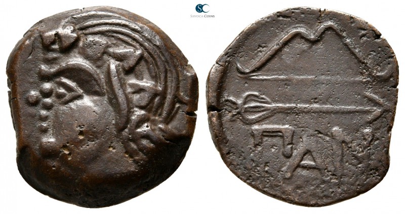 Cimmerian Bosporos. Pantikapaion 340-325 BC. 
Bronze Æ

17 mm., 3,58 g.


...